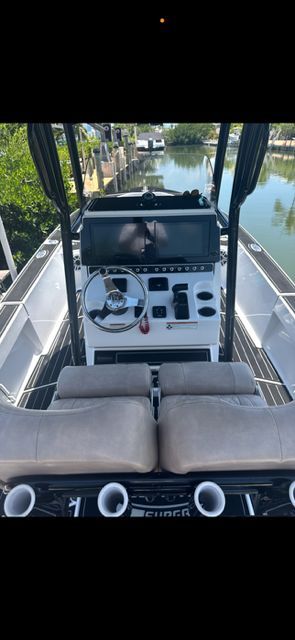Interior view of a 2020 Sportsman Masters 247 Bay Boat.