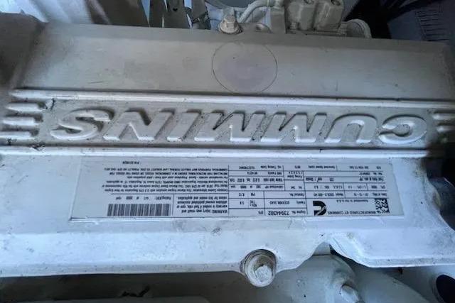 Engine compartment of a 2016 Sea Ray Sundancer 510 with Cummins branding visible.