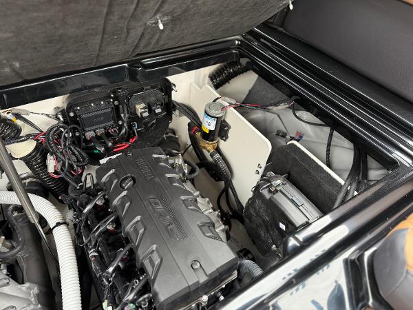 2025 Yamaha Boats 255XD engine compartment, showcasing advanced marine engineering.
