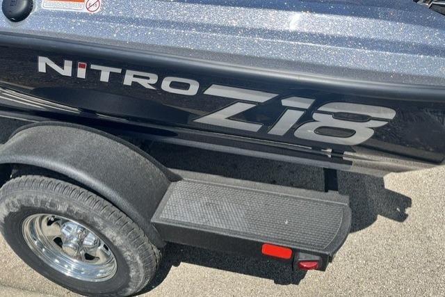 2026 Nitro Z18 Pro boat trailer with logo and tire detail.