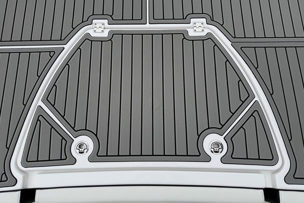 2026 Tidewater 2500 Carolina Bay boat deck with sleek, modern design and textured surface.