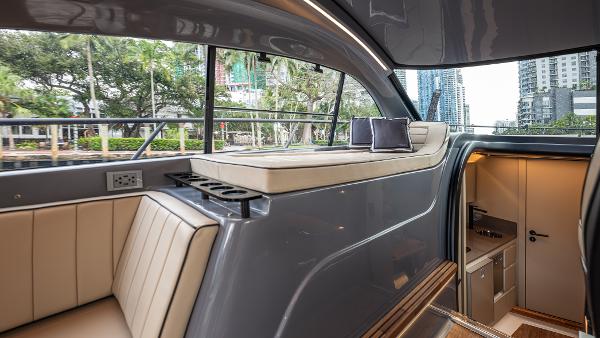 Interior of a modern Hanover 415 yacht, year 2026.