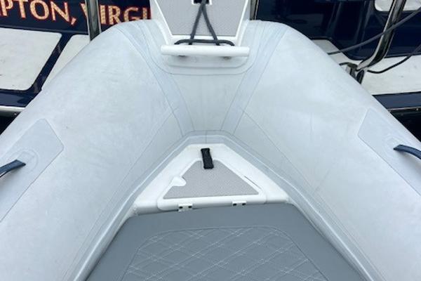 2017 Highfield OM 500 inflatable boat bow section.