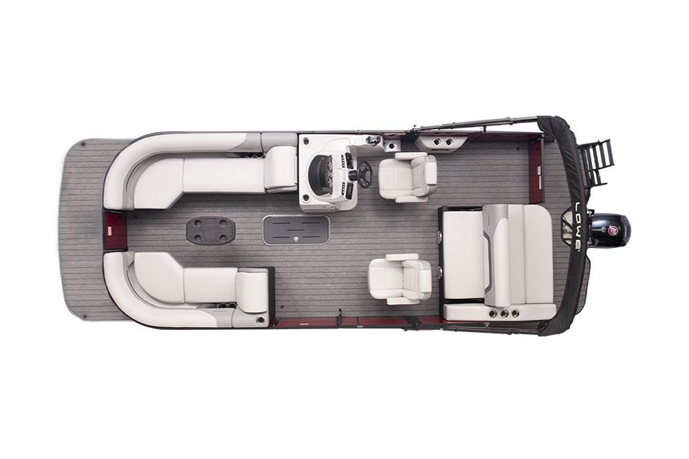 Manufacturer Provided Image: Top view of 2026 Lowe SS 230 DV pontoon boat with spacious seating layout.