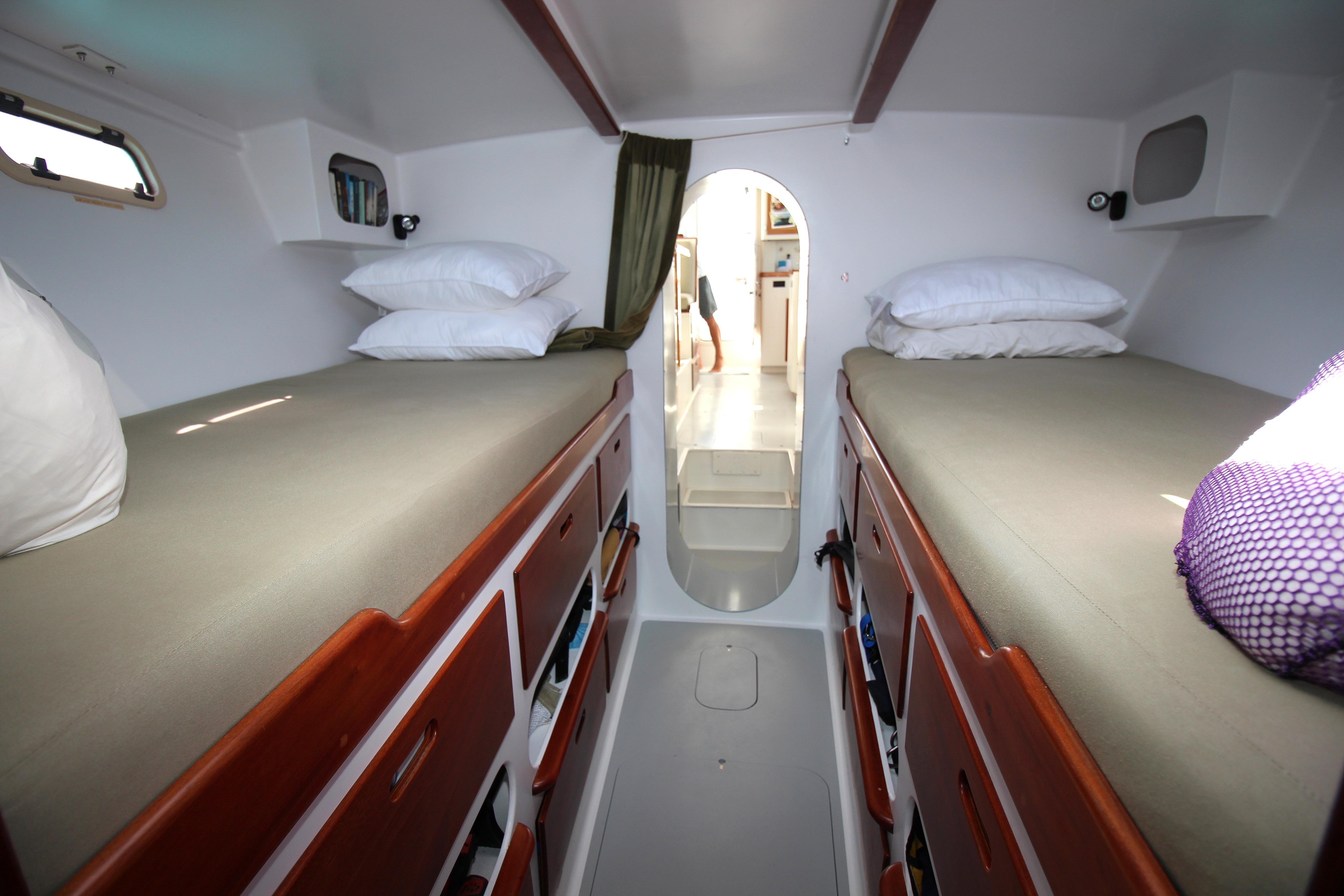Forward double cabin