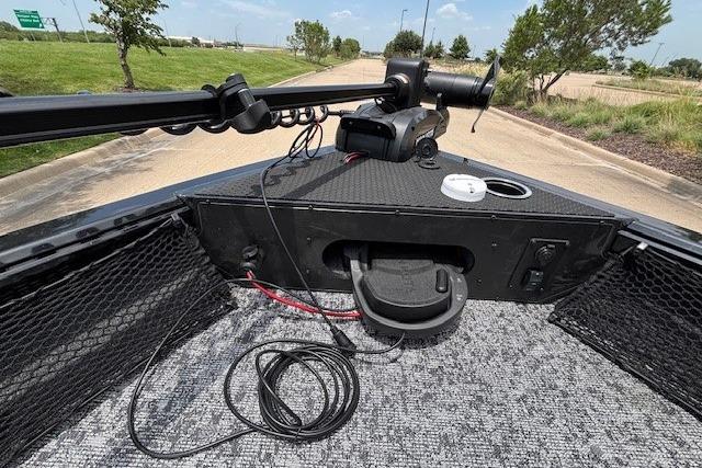 2026 Ranger VS1782SC Angler boat deck with trolling motor and control panel.