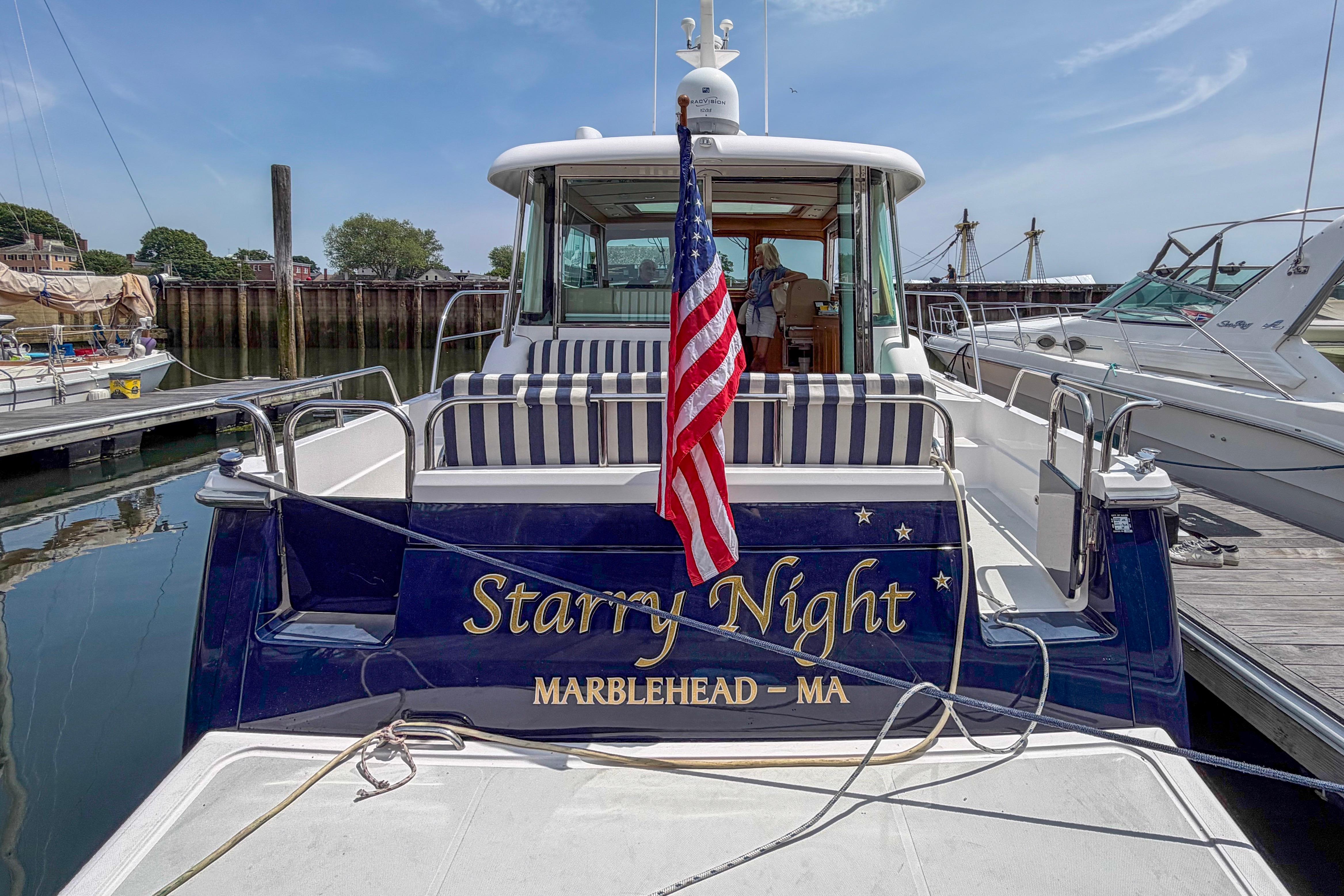 2013 Sabre 38 Salon Express yacht "Starry Night" docked in Marblehead, MA.