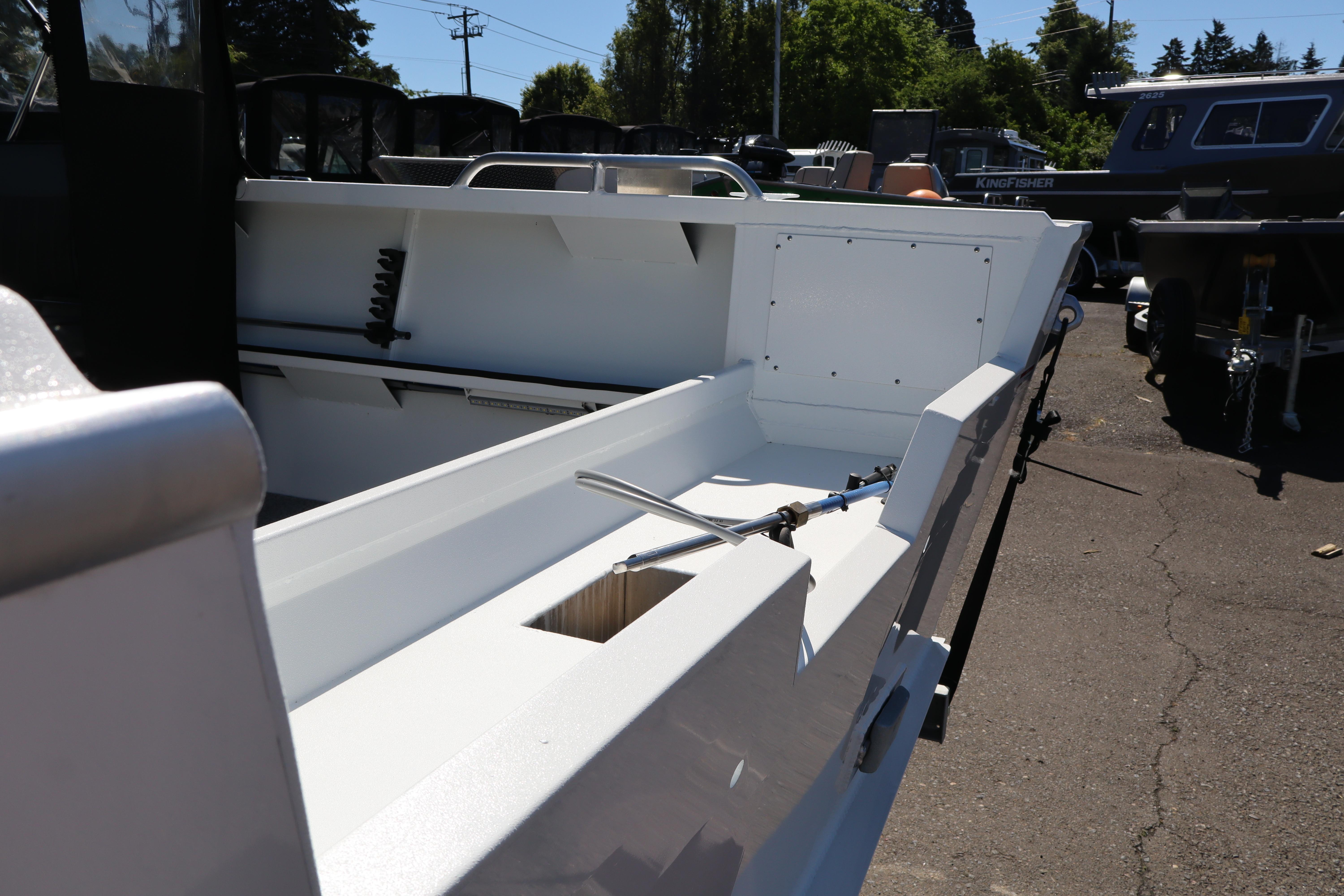2026 Alumaweld Stryker 202 boat interior, showcasing sleek design and spacious layout.