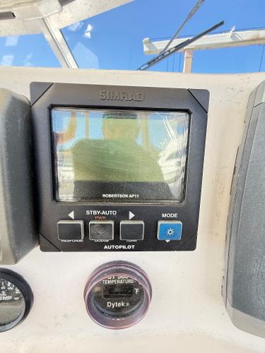 Simrad autopilot display on 2001 Albemarle 280 Express Sport Fisherman boat.