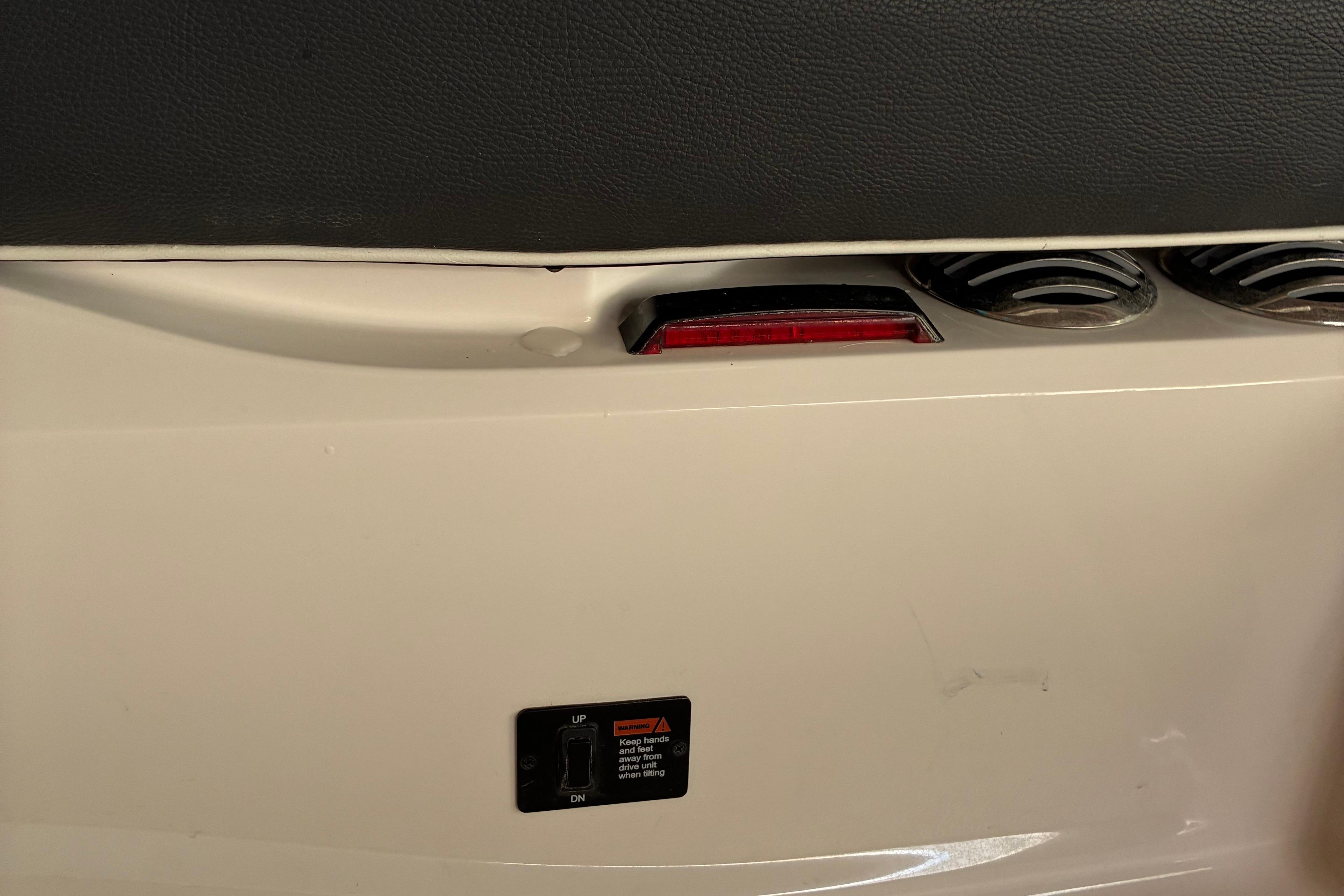 2025 Regal LS2 boat interior detail with control panel and ventilation.