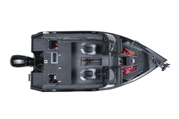 Manufacturer Provided Image: 2025 Princecraft Sport 175 MAX boat, top view, showcasing seating and storage layout.