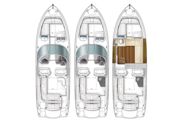 Manufacturer Provided Image: 2012 Chaparral 327 SSX boat layout diagram showing interior and seating arrangements.