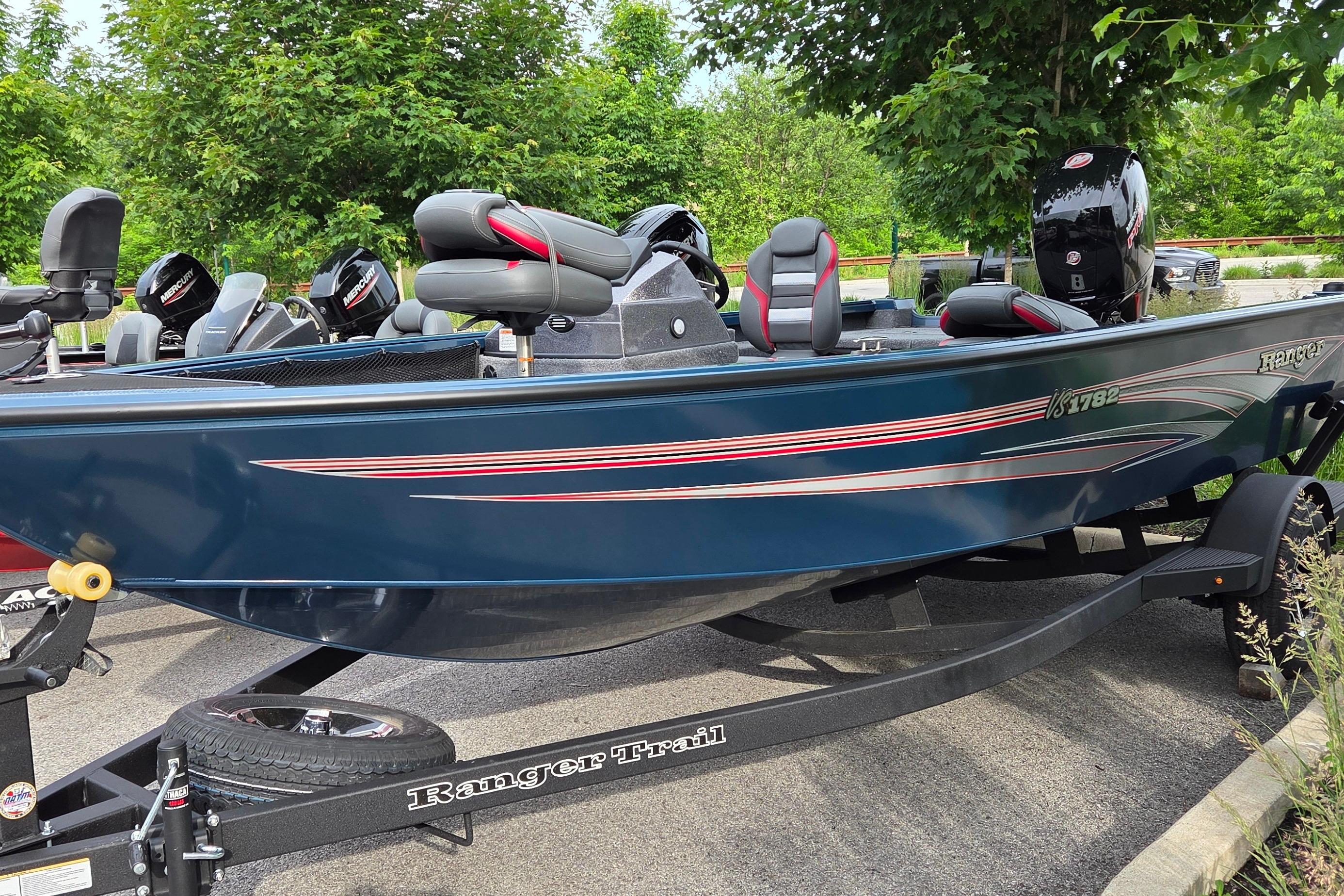 2026 Ranger VS1782SC Reata boat on trailer, parked outdoors.
