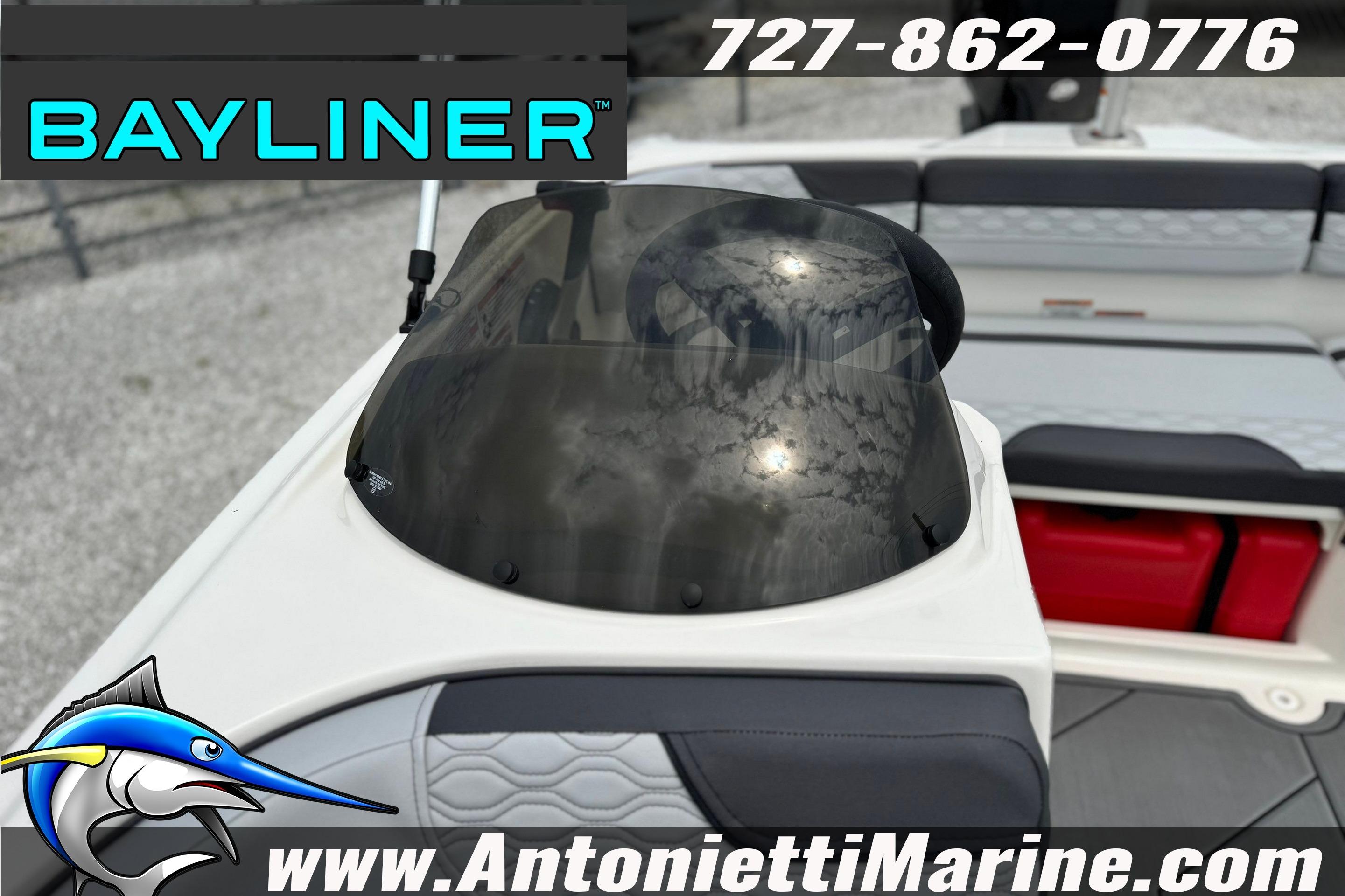 2024 Bayliner Element M15 boat with sleek design, showcased by Antonietti Marine.
