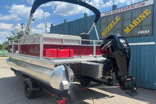 2026 Sun Tracker Bass Buggy 16 XL Select pontoon boat with Mercury engine at Sizzle Marine.