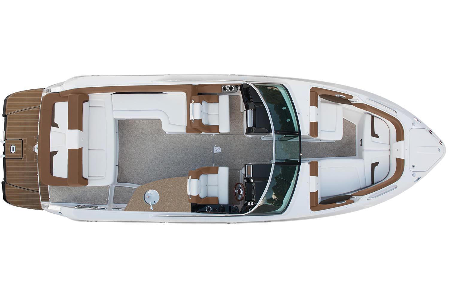 Manufacturer Provided Image: 2017 Four Winns Horizon H290 boat interior layout, top view.