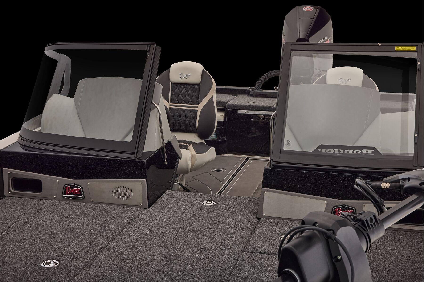Manufacturer Provided Image: 2026 Ranger 620xFS Pro boat interior with dual consoles and seating.