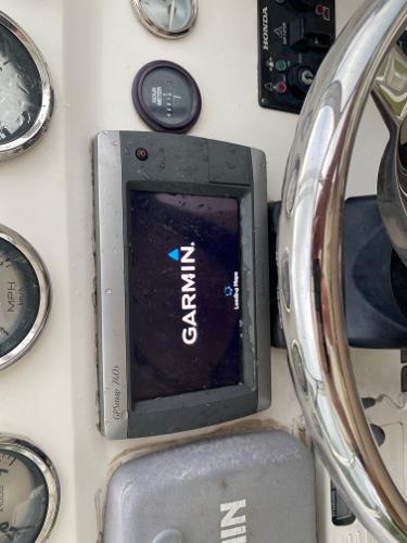 Garmin GPS on 2008 Sea Fox 236WA Pro Series boat dashboard.