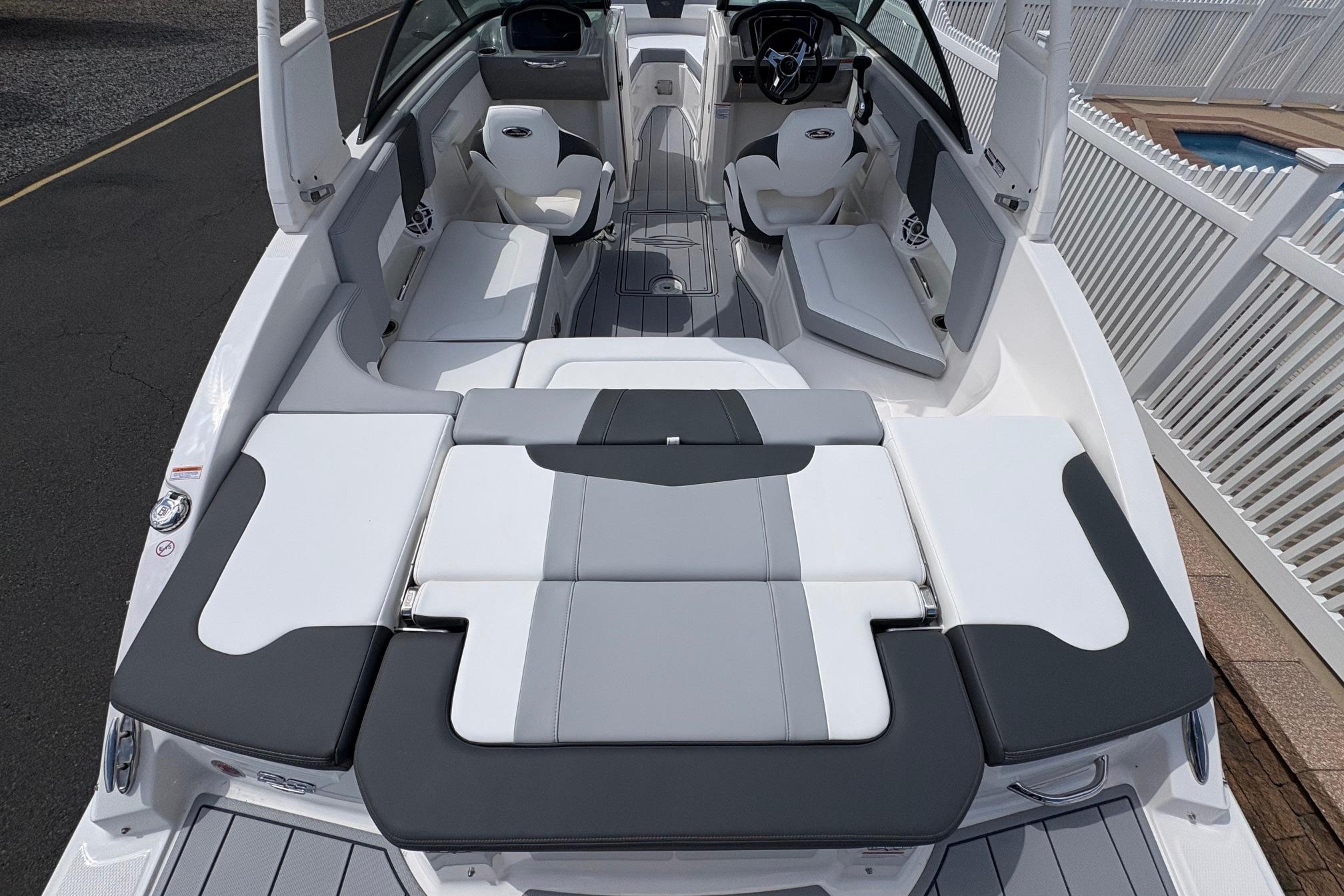 2026 Chaparral 23 SSi OB boat interior with sleek seating and modern design.