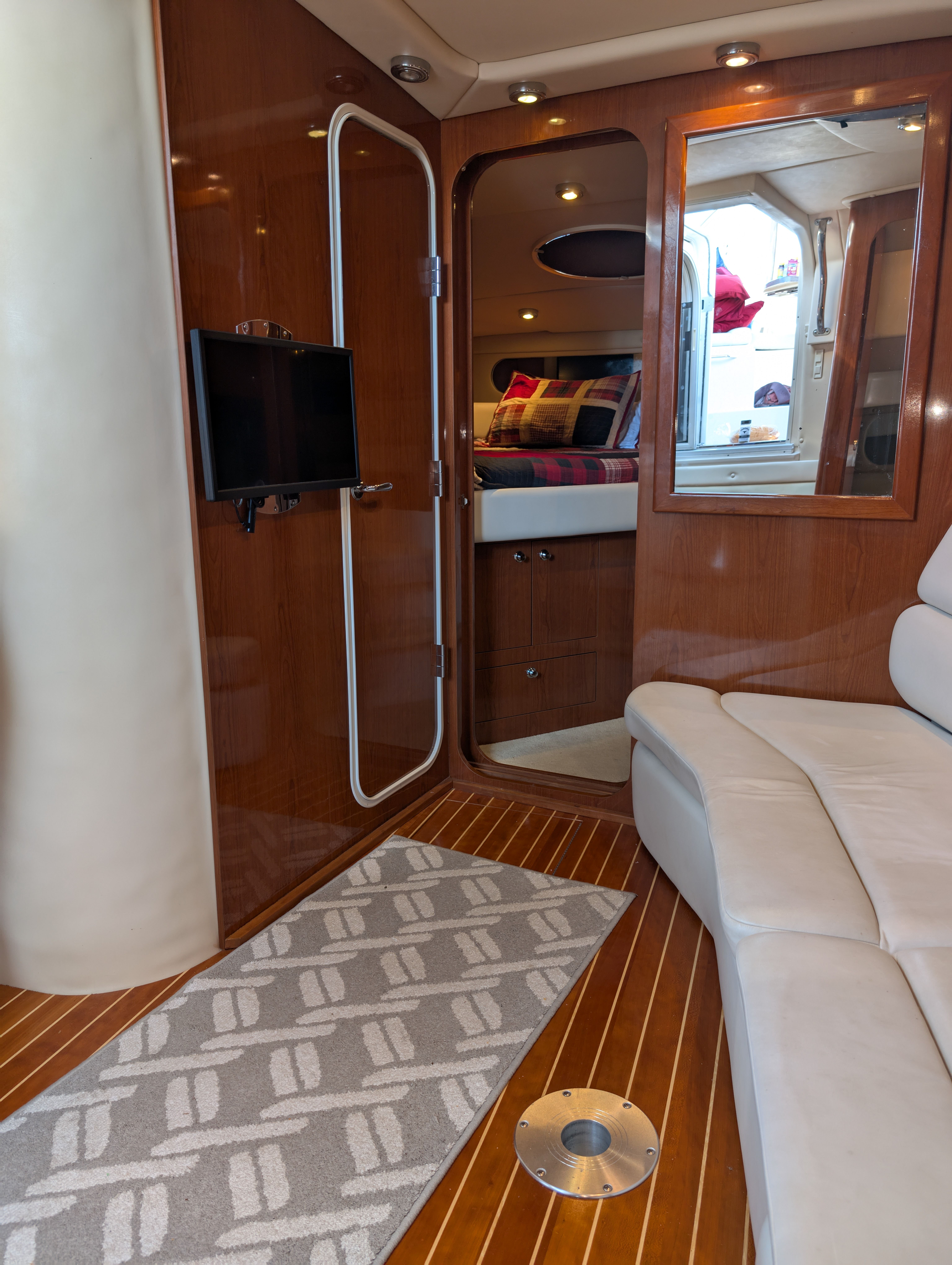 Interior of a 2005 Regal Commodore 3560 yacht.