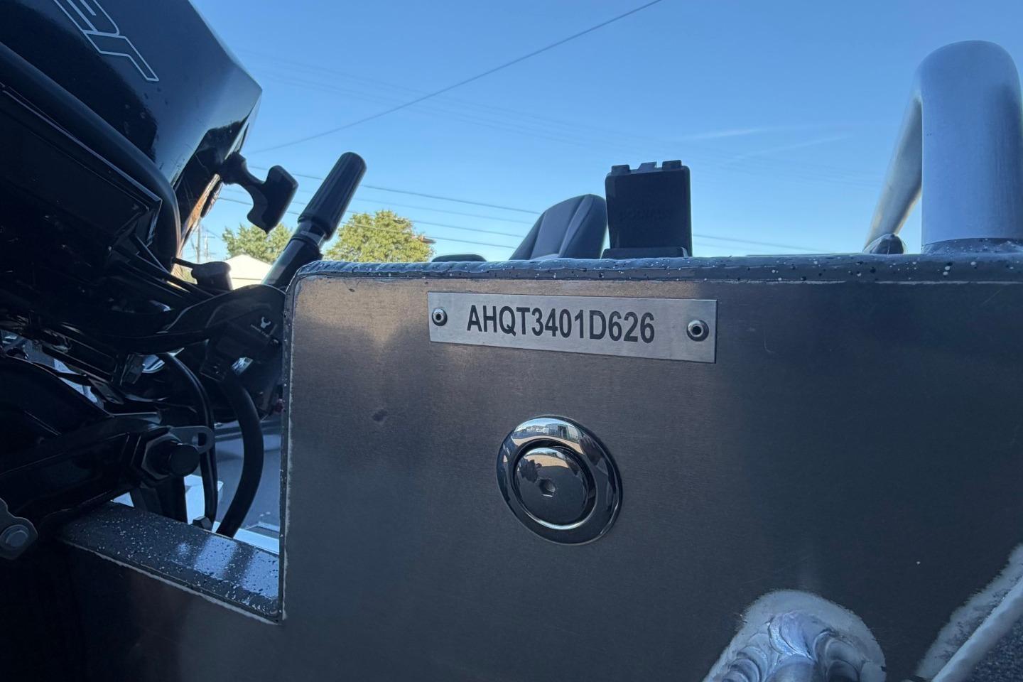 2026 Thunder Jet 209 Rush OT boat with visible identification plate.