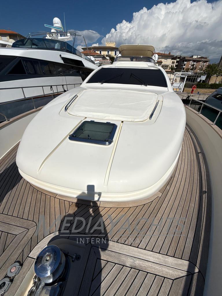 2007 Riva Venere 75 yacht with sleek deck design, docked in a marina.