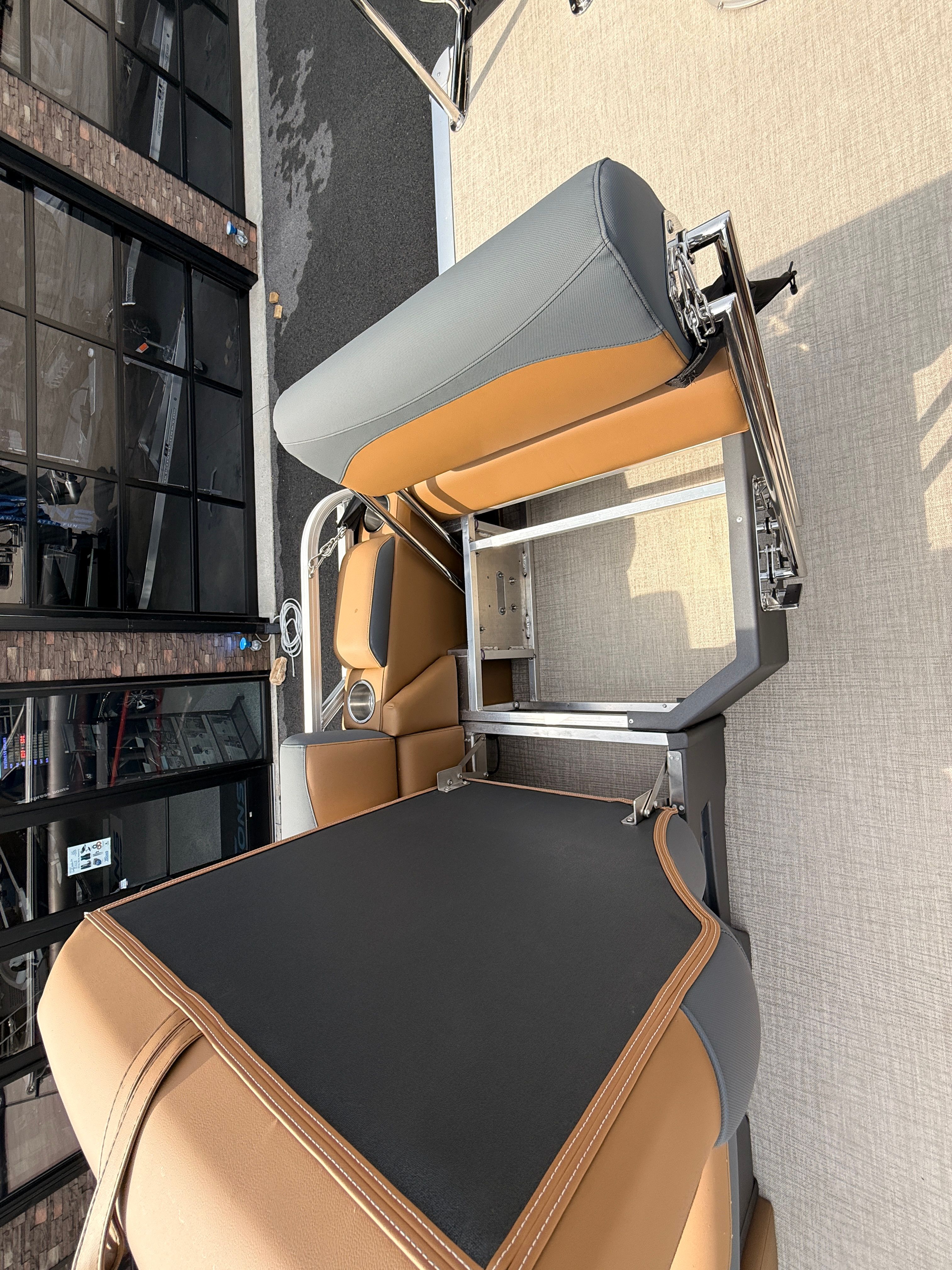 2026 Avalon 2385 LSZ boat interior with adjustable seating.