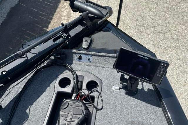 2023 Tracker Pro Team 190 TX Tournament Edition boat dashboard with electronics and controls.