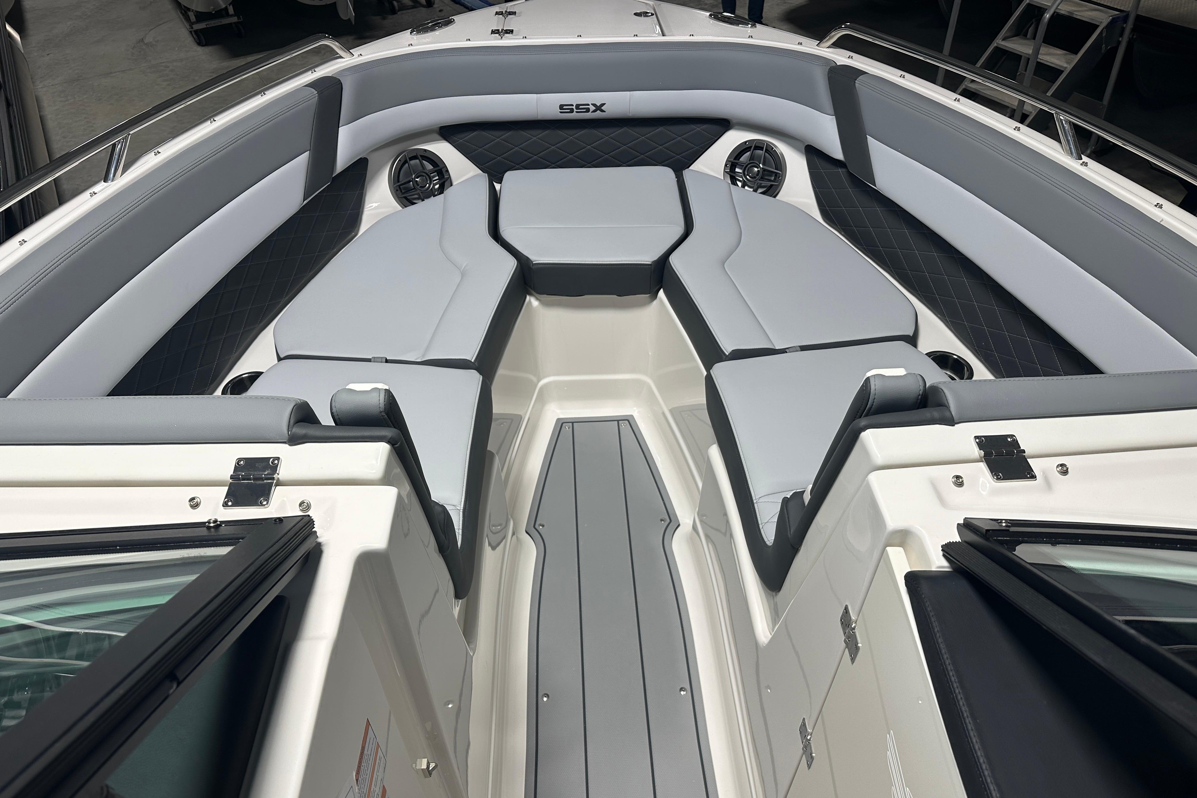 Interior of Chaparral SSX 6 boat, model year 2026.
