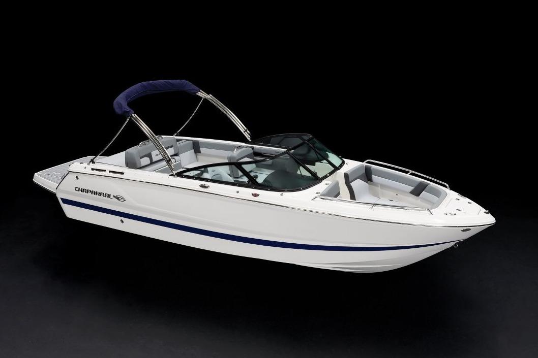 Manufacturer Provided Image: 2026 Chaparral SSX 4 boat with sleek design and modern features on black background.