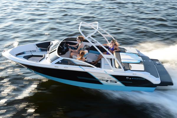 Manufacturer Provided Image: 2016 Four Winns H200RS speedboat cruising on water with passengers.