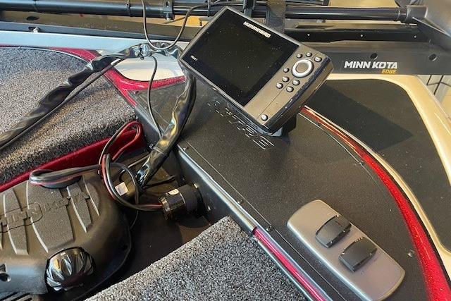 Fishing boat dashboard with electronics, featuring Nitro Z17 model, 2026.