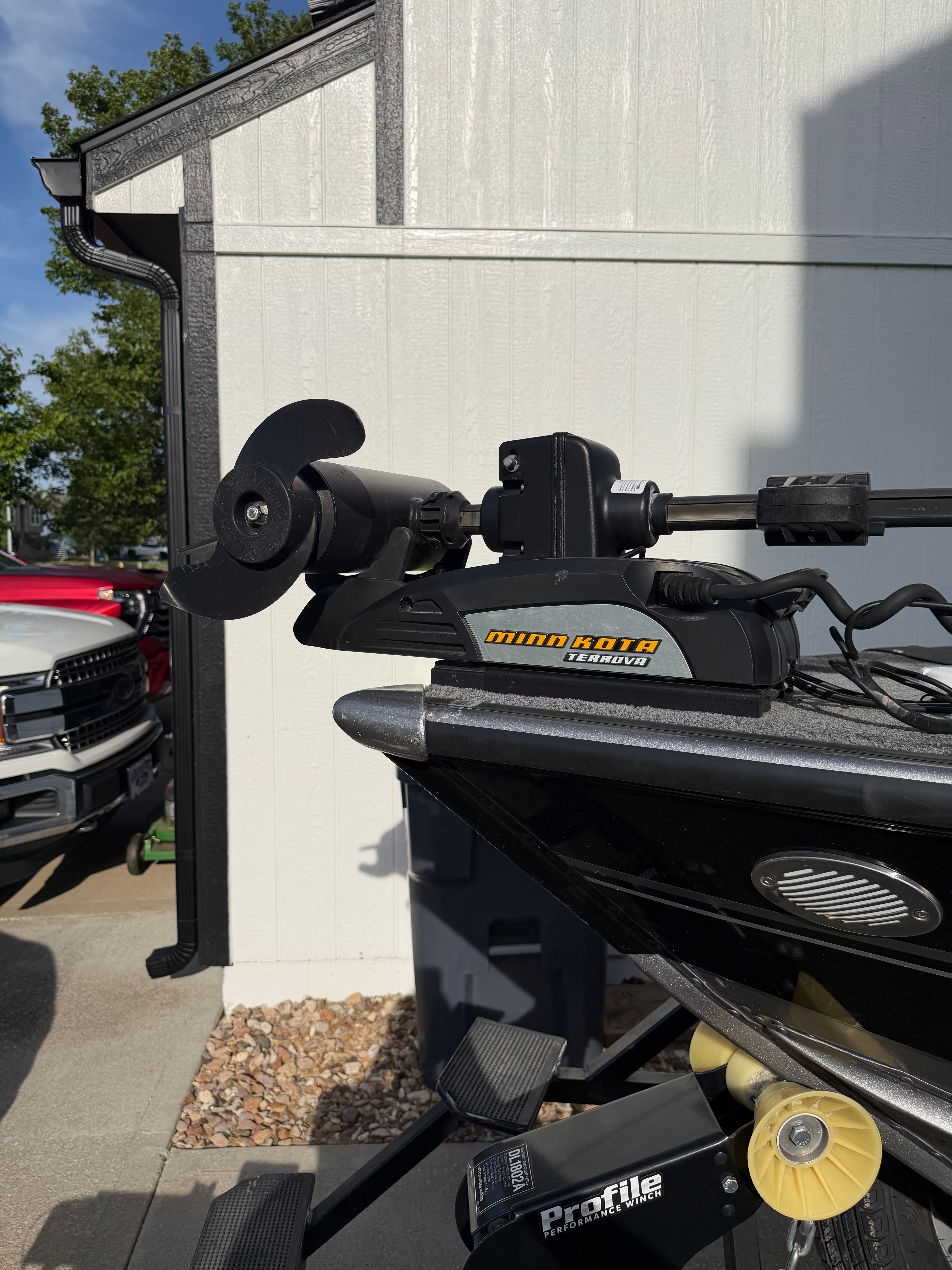 Minn Kota Terrova motor on a 2017 Lund Pro V 1975 boat.