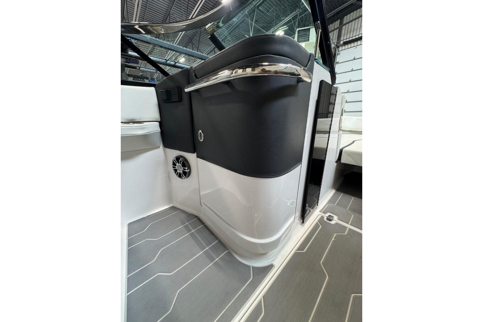 2022 Regal LS6 Surf boat interior with sleek design and modern features.