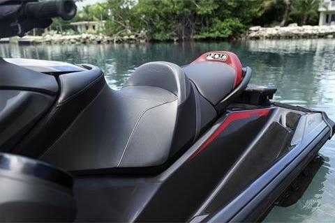 2026 Sea-Doo GTR-X 300 jet ski on calm water, showcasing sleek design and comfortable seating.