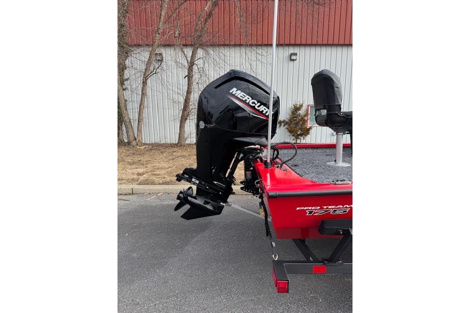 2026 Tracker Pro Team 175 Crappie Edition boat with Mercury outboard motor.