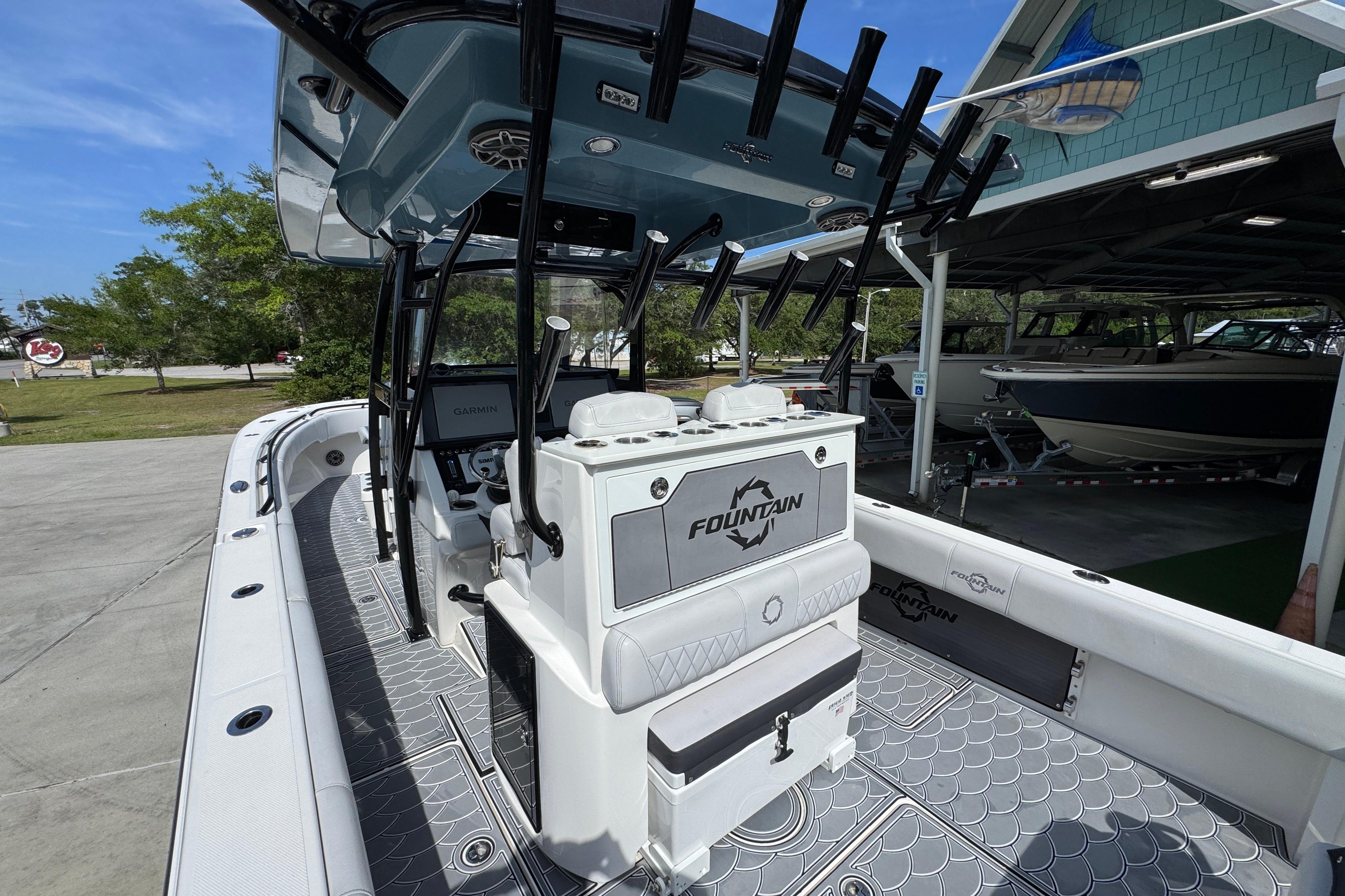 2023 Fountain 34 Tournament Edition boat with sleek design and advanced features.