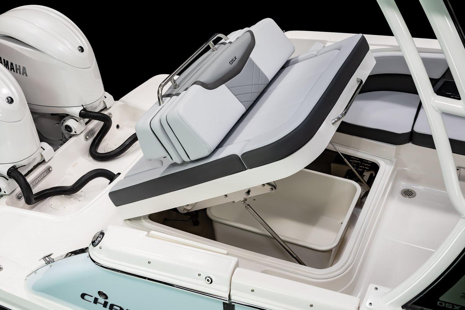 Manufacturer Provided Image: 2025 Chaparral 280 OSX boat with adjustable seating and Yamaha engines.