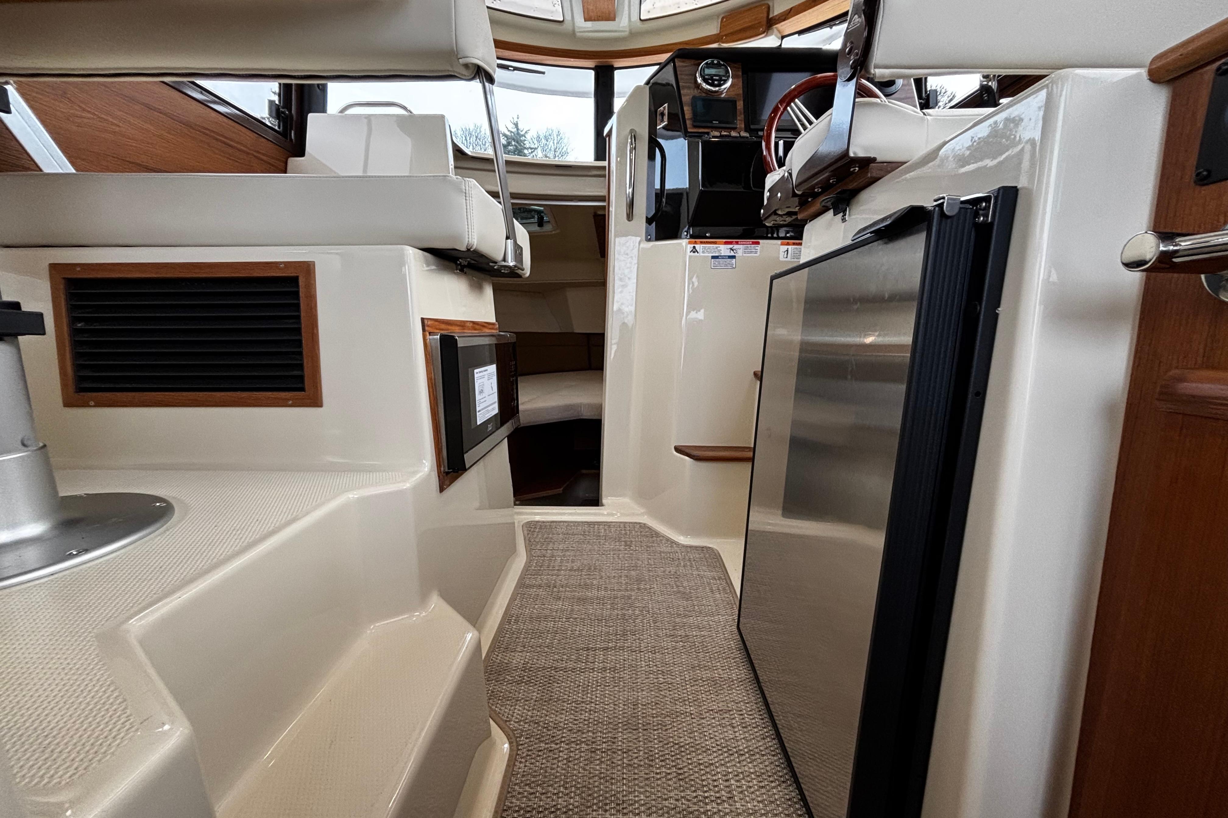 Interior of Ranger Tugs R-25 boat, model year 2026.