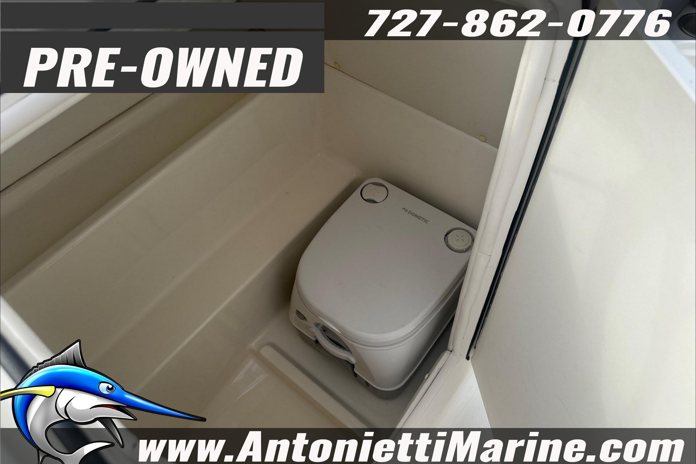 Pre-owned 2022 Bayliner VR6 Bowrider OB with onboard portable toilet.