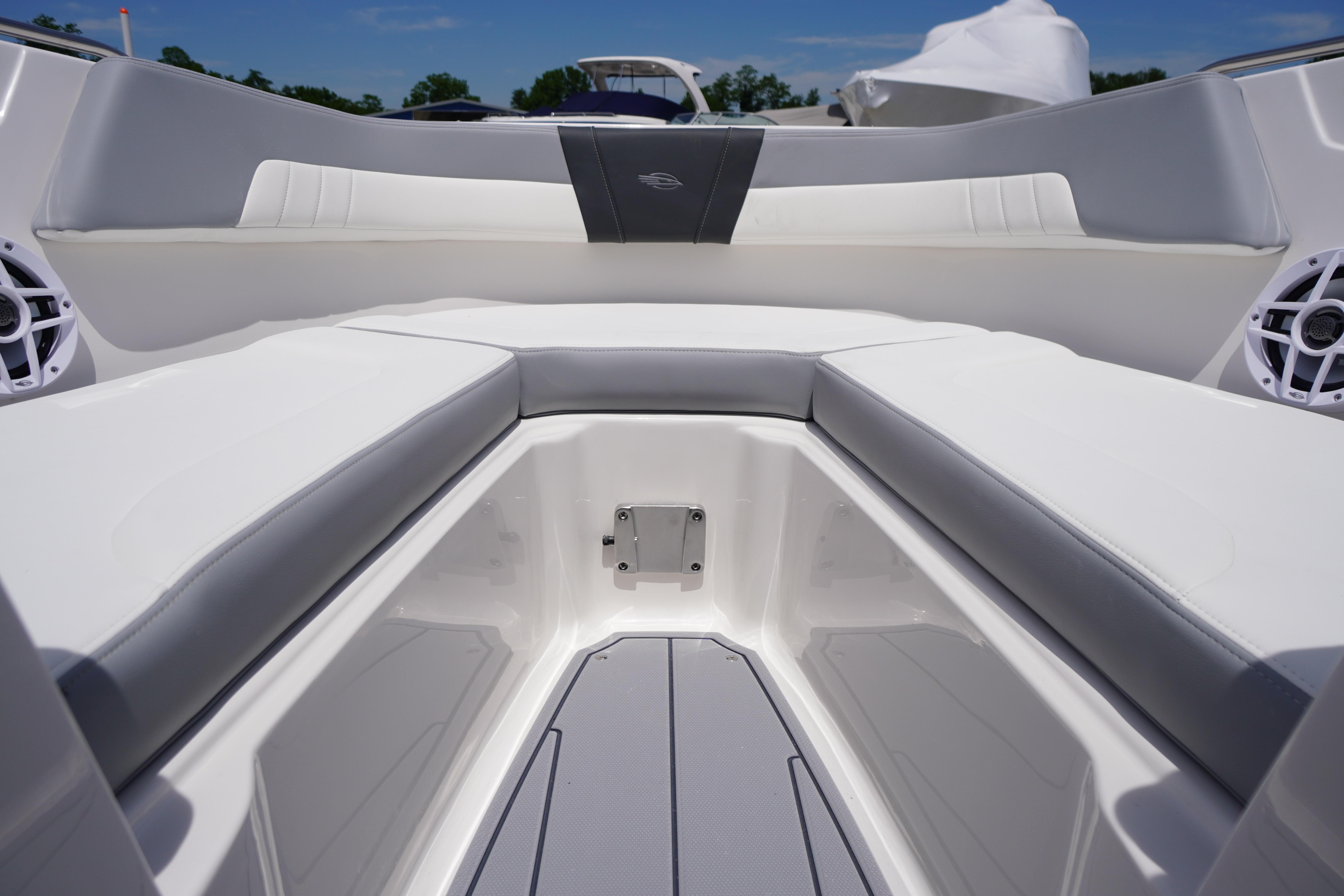 2026 Chaparral 23 SSi OB boat interior with sleek seating and modern design.