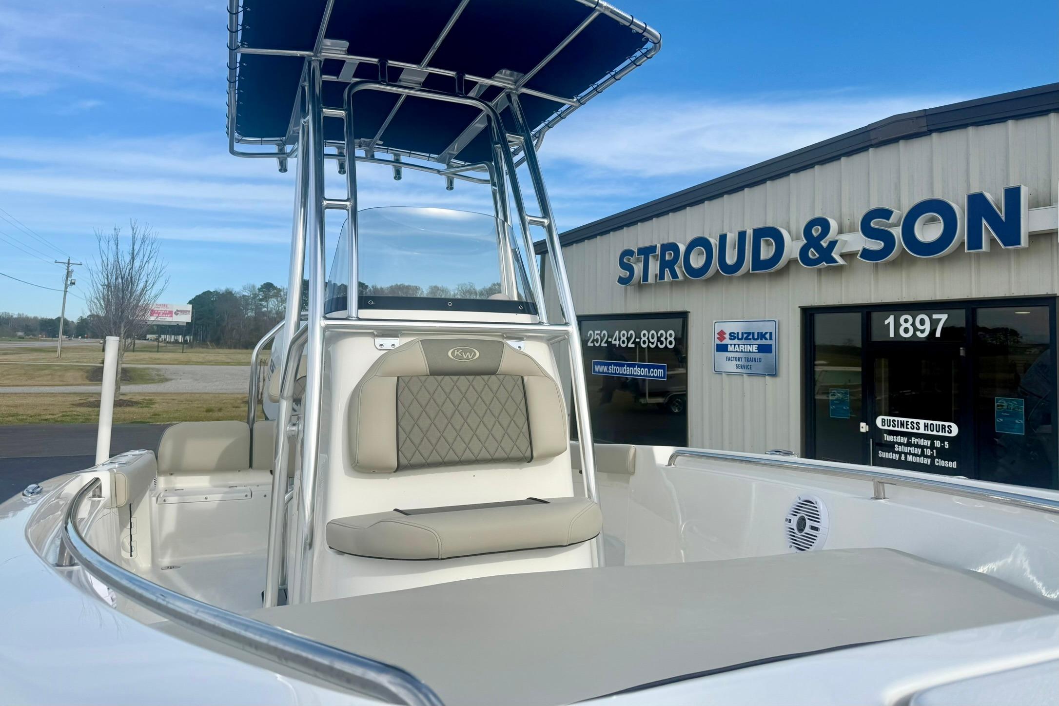 2026 Key West 189 FS boat displayed at Stroud & Son dealership.