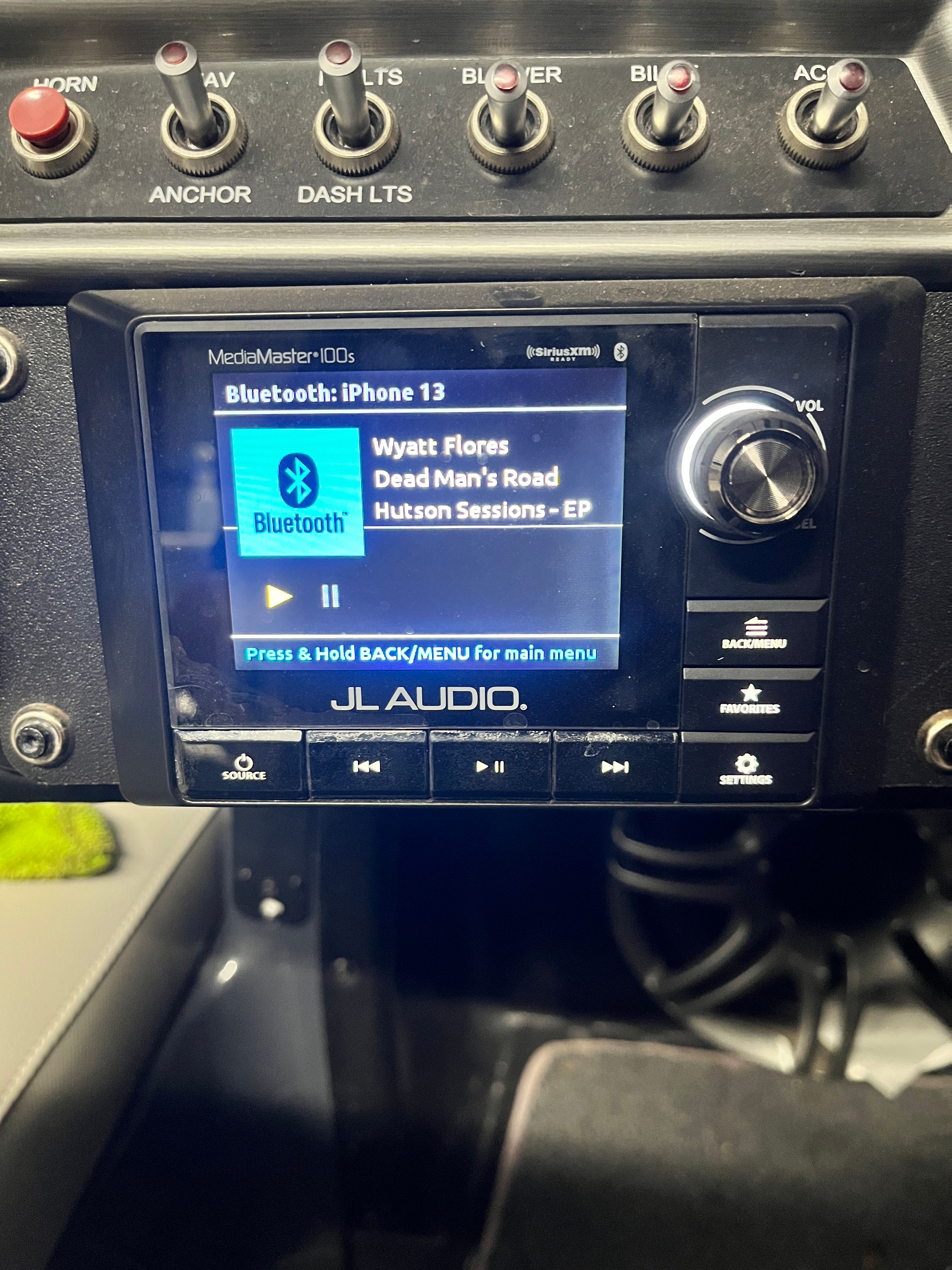 JL Audio system in Axis A22 boat, Bluetooth connected.