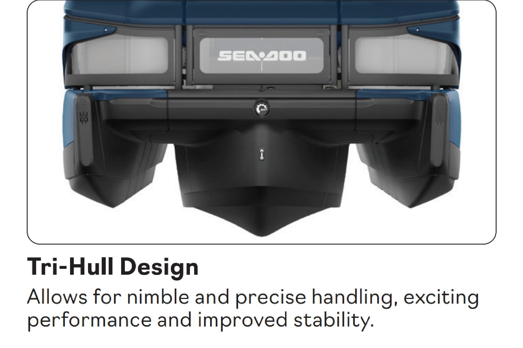 2026 Sea-Doo Switch Cruise 21 tri-hull design for enhanced handling and stability.