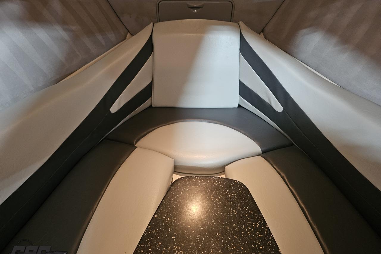 2008 Baja 335 Performance boat interior with sleek seating and modern design.