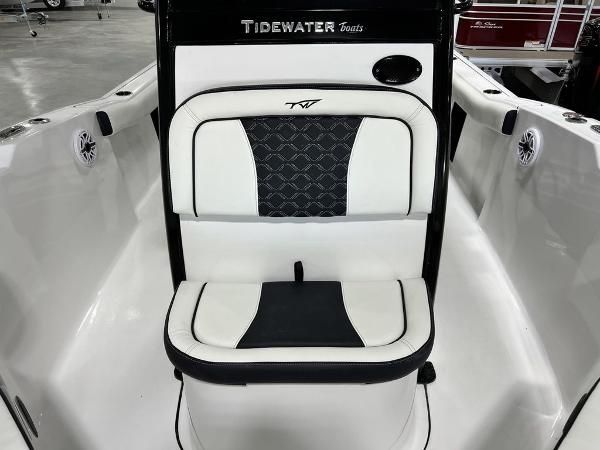 Seating area of 2023 Tidewater 232 CC Adventure boat.