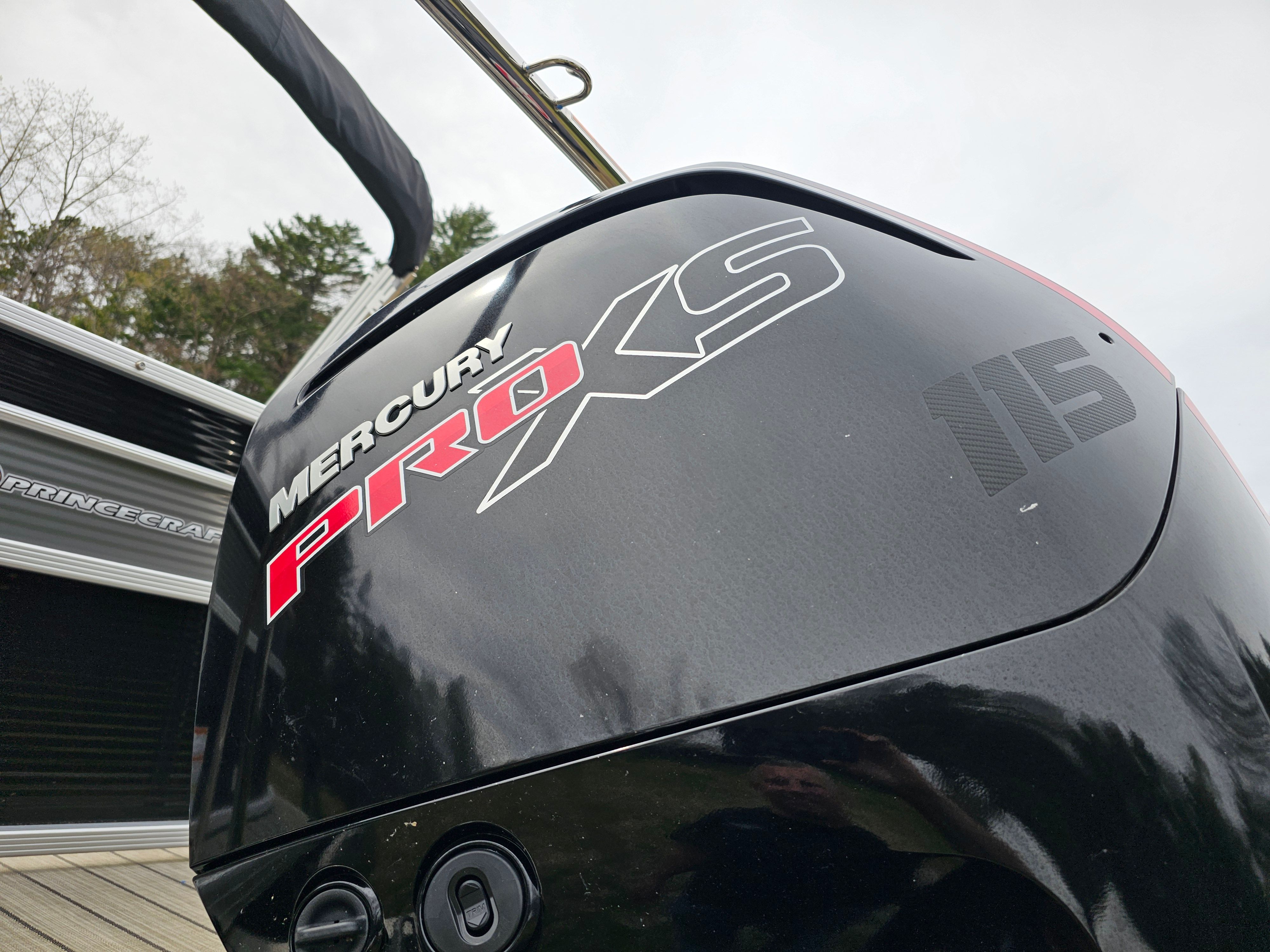 Mercury Pro XS 115 outboard motor on 2021 Princecraft Vectra 23XT.