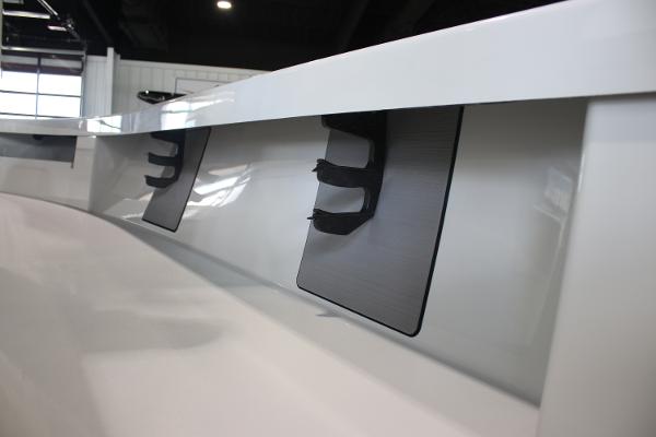 2025 East Cape 25 Open boat interior detail with sleek design and modern features.