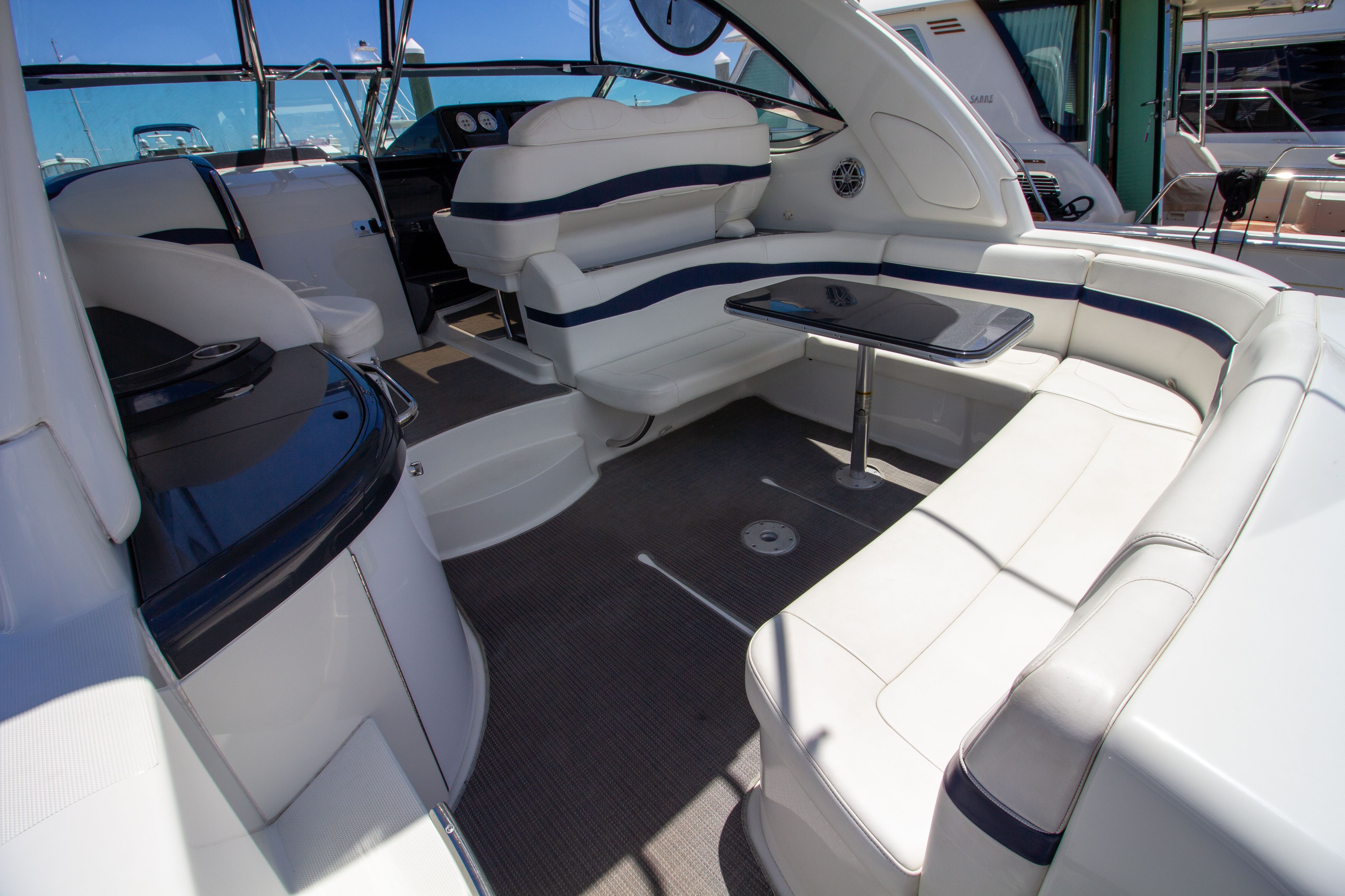 Interior of a 2016 Formula 40 Performance Cruiser yacht.