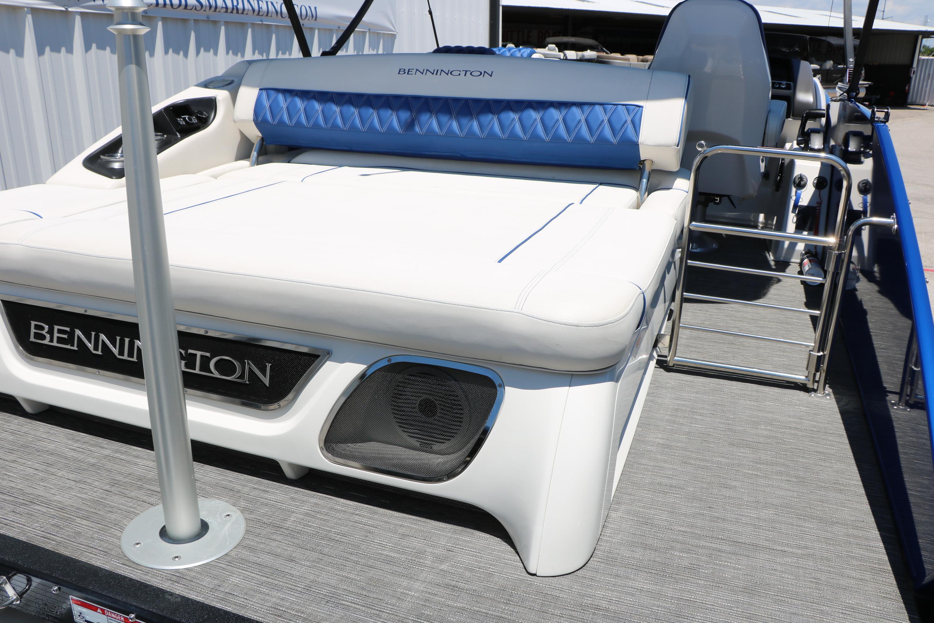 2024 Bennington 23 RX Swingback pontoon boat with luxurious seating and sleek design.